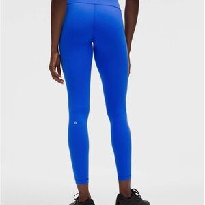 Lululemon Wunder Train HR Tight 28”, Size 4, Cerulean Blue